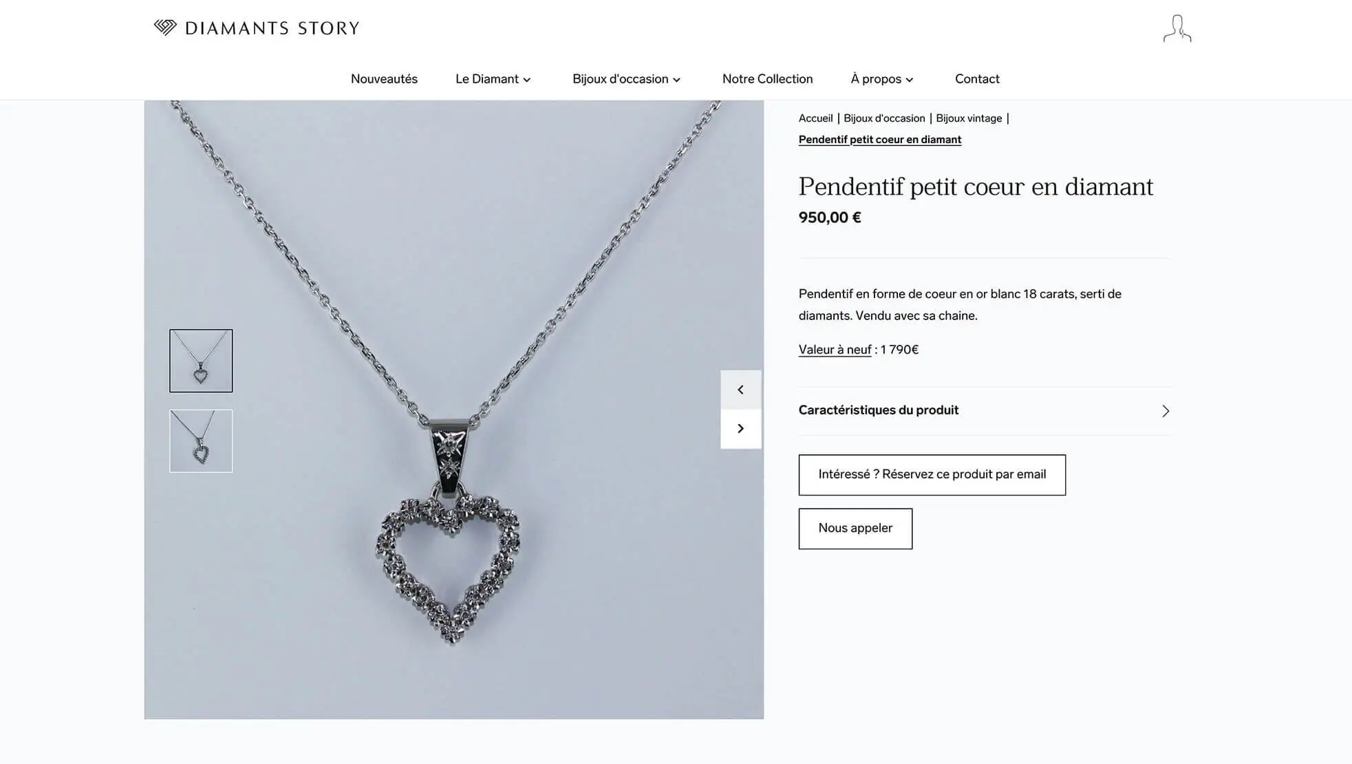 Diamants Story — Fiche produit