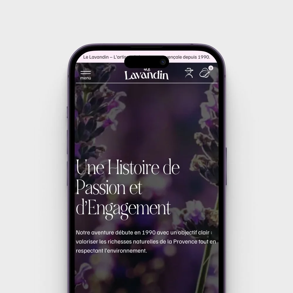 Le Lavandin — Version mobile