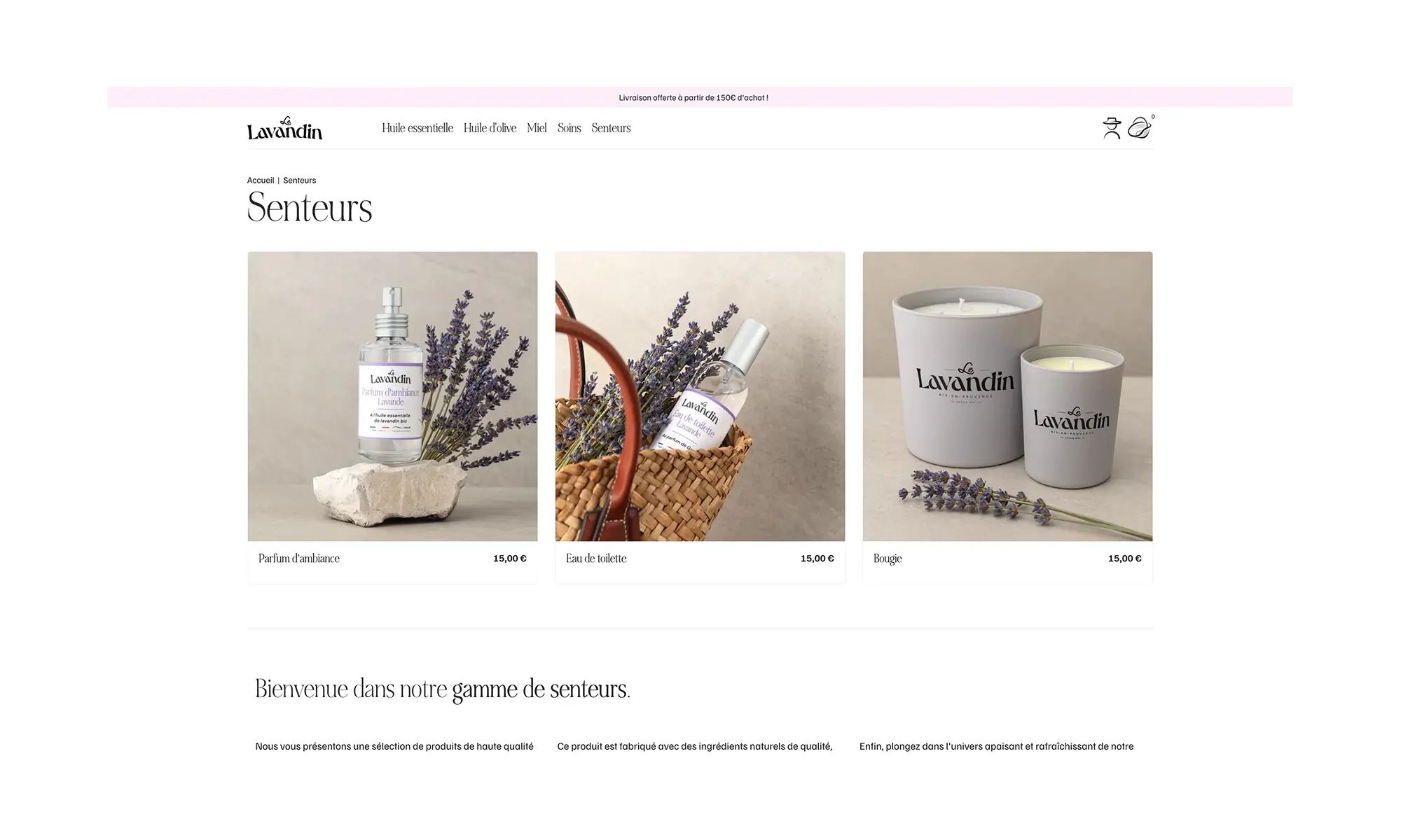 Le Lavandin — Site e-commerce