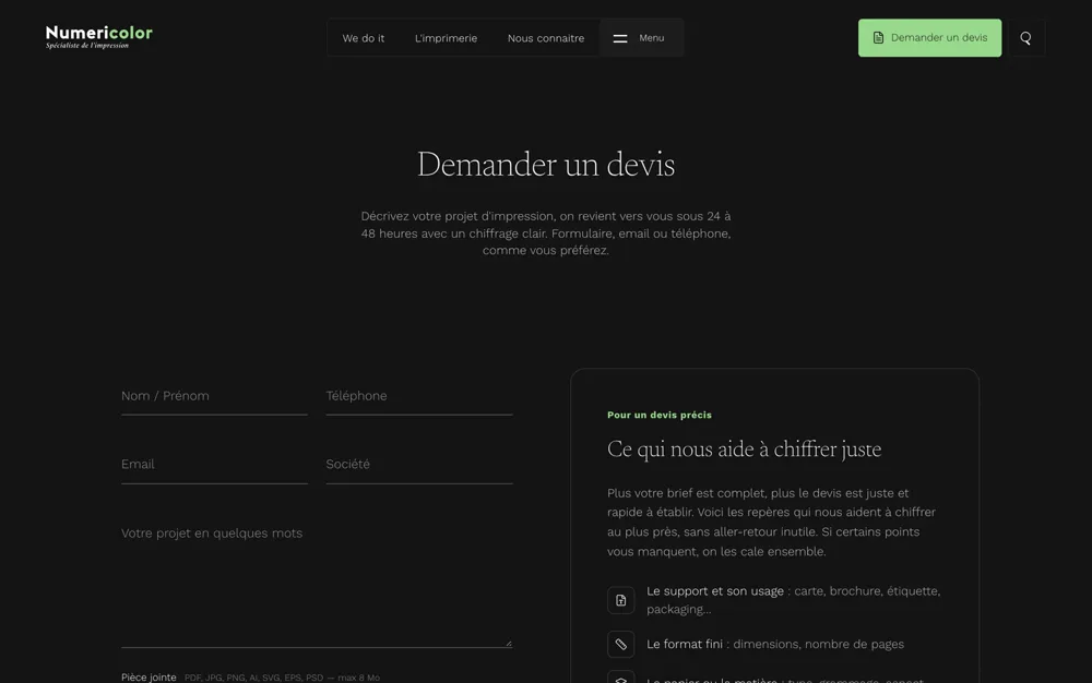 Demandes de devis